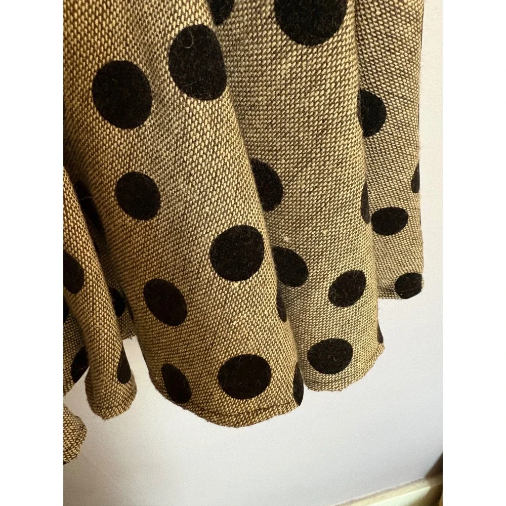 Pippa & Julie Girls Brown Black Polka‎ Dot Tweed Party Dress Size 8